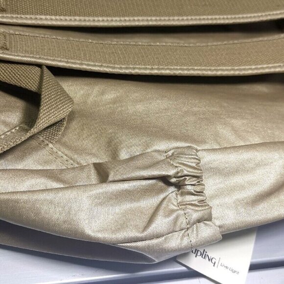 brand new Kipling reduced Large 44cm 15" Laptop Seoul Backpack gold - Picture 4 of 9
